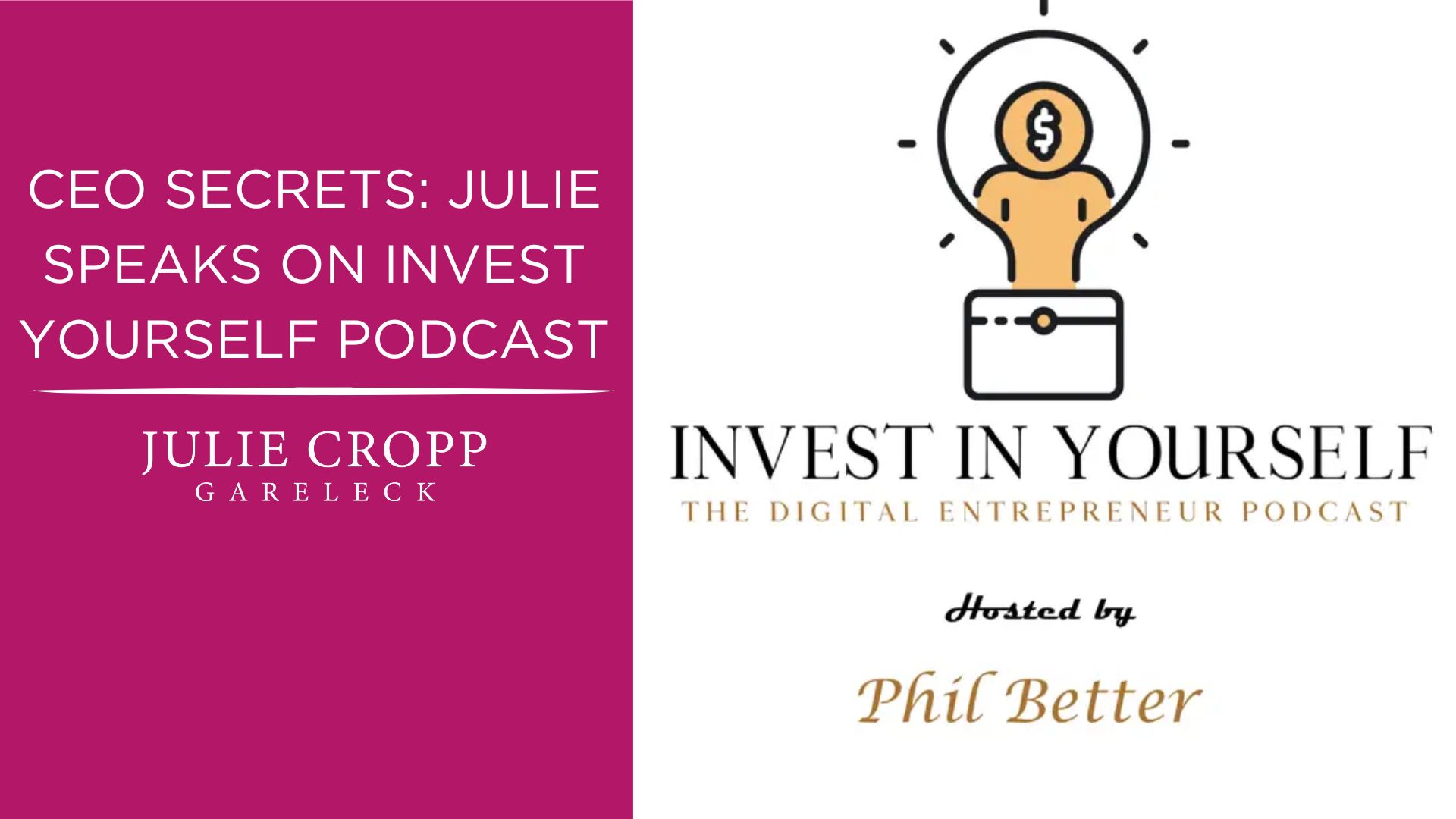 Phill Better invites Julie Cropp Gareleck onto his podcast.