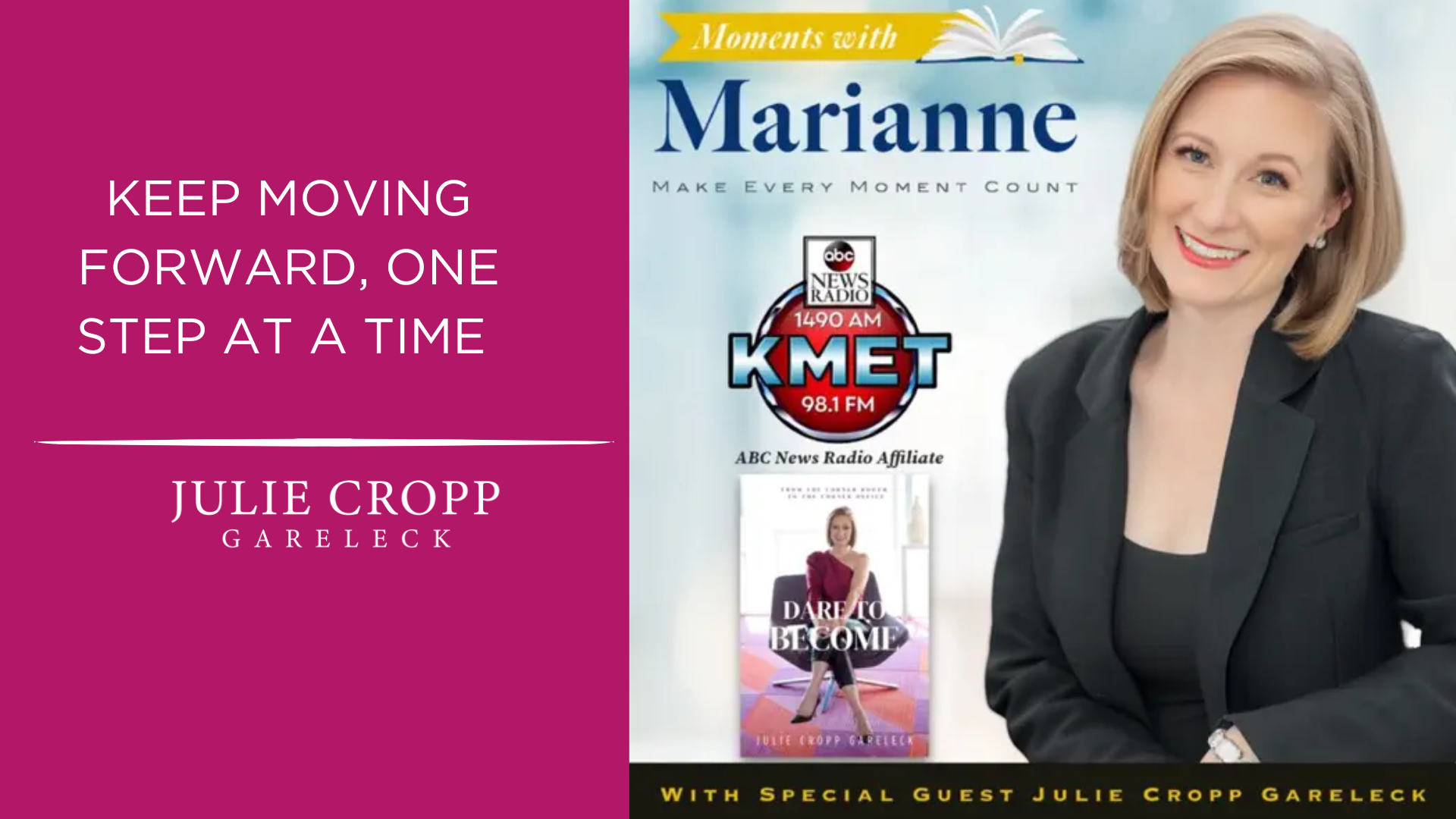 Marianne Pestana features Julie Cropp Gareleck on her radio show.